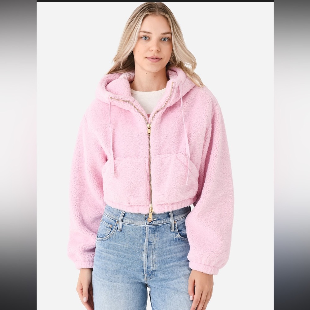 LoveShackFancy Darcelle Pink Bomber size small Nwt - Picture 3 of 6